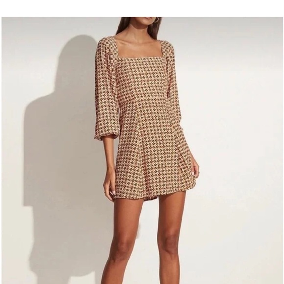 NWOT Faithfull the Brand Robe Courte Boyd Dress - Picture 6 of 6